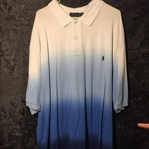 White to Blue Fade Polo